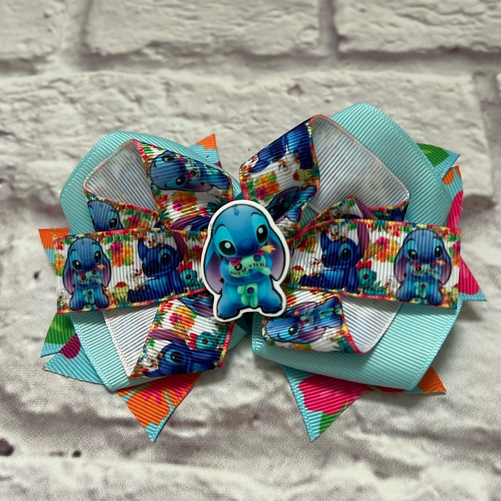 Disney stitch custom hair clip burette